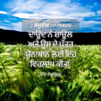 Picture 04 - 2 ਸਮੂਏਲ 1:17 PANIRV - ਦਾਊਦ ਨੇ ਸ਼ਾਊਲ ਅਤੇ - Bible Verse Picture