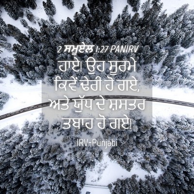 Picture 04 - 2 ਸਮੂਏਲ 1:27 PANIRV - ਹਾਏ! ਉਹ ਸੂਰਮੇ ਕਿਵੇਂ - Bible Verse Picture