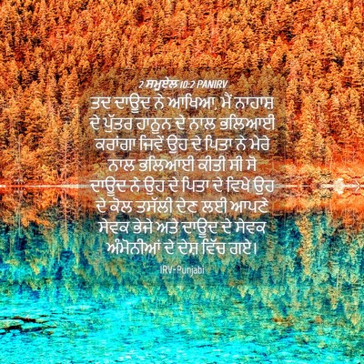 Picture 04 - 2 ਸਮੂਏਲ 10:2 PANIRV - ਤਦ ਦਾਊਦ ਨੇ ਆਖਿਆ, - Bible Verse Picture