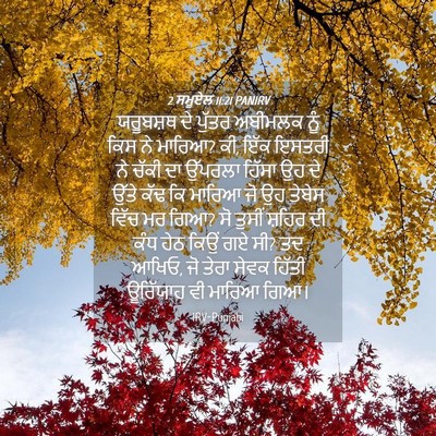 Picture 04 - 2 ਸਮੂਏਲ 11:21 PANIRV - ਯਰੂਬਸ਼ਥ ਦੇ ਪੁੱਤਰ - Bible Verse Picture