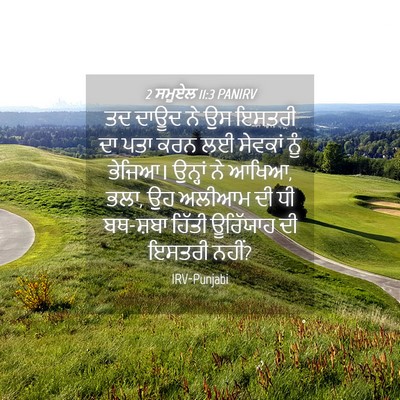 Picture 04 - 2 ਸਮੂਏਲ 11:3 PANIRV - ਤਦ ਦਾਊਦ ਨੇ ਉਸ ਇਸਤਰੀ - Bible Verse Picture
