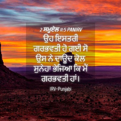 Picture 04 - 2 ਸਮੂਏਲ 11:5 PANIRV - ਉਹ ਇਸਤਰੀ ਗਰਭਵਤੀ ਹੋ - Bible Verse Picture