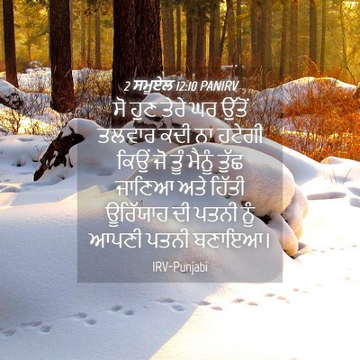 Picture 04 - 2 ਸਮੂਏਲ 12:10 PANIRV - ਸੋ ਹੁਣ ਤੇਰੇ ਘਰ - Bible Verse Picture
