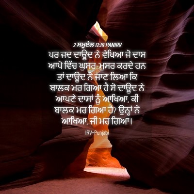 Picture 04 - 2 ਸਮੂਏਲ 12:19 PANIRV - ਪਰ ਜਦ ਦਾਊਦ ਨੇ ਵੇਖਿਆ - Bible Verse Picture