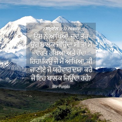 Picture 04 - 2 ਸਮੂਏਲ 12:22 PANIRV - ਉਸ ਨੇ ਆਖਿਆ, ਜਦ ਤੱਕ - Bible Verse Picture