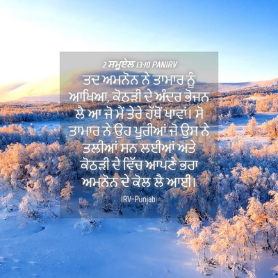 Picture 04 - 2 ਸਮੂਏਲ 13:10 PANIRV - ਤਦ ਅਮਨੋਨ ਨੇ ਤਾਮਾਰ - Bible Verse Picture