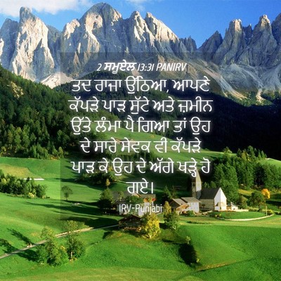 Picture 04 - 2 ਸਮੂਏਲ 13:31 PANIRV - ਤਦ ਰਾਜਾ ਉੱਠਿਆ, ਆਪਣੇ - Bible Verse Picture