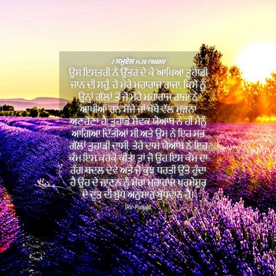 Picture 04 - 2 ਸਮੂਏਲ 14:20 PANIRV - ਉਸ ਇਸਤਰੀ ਨੇ ਉੱਤਰ ਦੇ - Bible Verse Picture