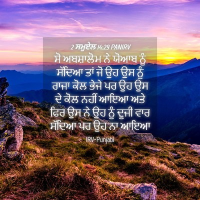 Picture 04 - 2 ਸਮੂਏਲ 14:29 PANIRV - ਸੋ ਅਬਸ਼ਾਲੋਮ ਨੇ - Bible Verse Picture