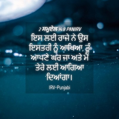 Picture 04 - 2 ਸਮੂਏਲ 14:8 PANIRV - ਇਸ ਲਈ ਰਾਜੇ ਨੇ ਉਸ - Bible Verse Picture