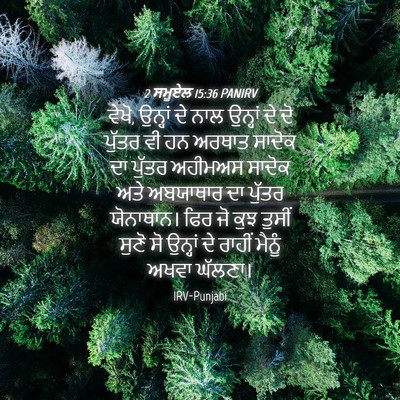 Picture 04 - 2 ਸਮੂਏਲ 15:36 PANIRV - ਵੇਖੋ, ਉਨ੍ਹਾਂ ਦੇ ਨਾਲ - Bible Verse Picture