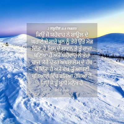 Picture 04 - 2 ਸਮੂਏਲ 16:8 PANIRV - ਕਿਉਂ ਜੋ ਯਹੋਵਾਹ ਨੇ - Bible Verse Picture