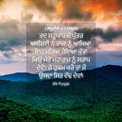 Picture 04 - 2 ਸਮੂਏਲ 16:9 PANIRV - ਤਦ ਸਰੂਯਾਹ ਦੇ ਪੁੱਤਰ - Bible Verse Picture