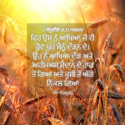 Picture 04 - 2 ਸਮੂਏਲ 18:23 PANIRV - ਫਿਰ ਉਸ ਨੇ ਆਖਿਆ, ਜੋ - Bible Verse Picture