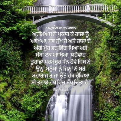 Picture 04 - 2 ਸਮੂਏਲ 18:28 PANIRV - ਅਹੀਮਅਸ ਨੇ ਪੁਕਾਰ ਕੇ - Bible Verse Picture
