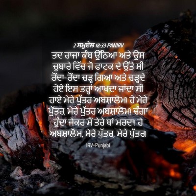 Picture 04 - 2 ਸਮੂਏਲ 18:33 PANIRV - ਤਦ ਰਾਜਾ ਕੰਬ ਉੱਠਿਆ - Bible Verse Picture