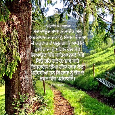 Picture 04 - 2 ਸਮੂਏਲ 19:11 PANIRV - ਤਦ ਦਾਊਦ ਰਾਜਾ ਨੇ - Bible Verse Picture