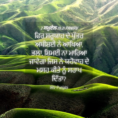 Picture 04 - 2 ਸਮੂਏਲ 19:21 PANIRV - ਫਿਰ ਸਰੂਯਾਹ ਦੇ - Bible Verse Picture