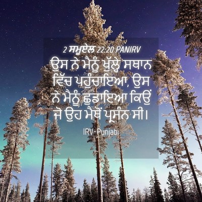 Picture 04 - 2 ਸਮੂਏਲ 22:20 PANIRV - ਉਸ ਨੇ ਮੈਨੂੰ - Bible Verse Picture