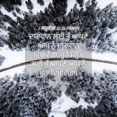 Picture 04 - 2 ਸਮੂਏਲ 22:26 PANIRV - ਦਯਾਵਾਨ ਲਈ ਤੂੰ ਆਪਣੇ - Bible Verse Picture