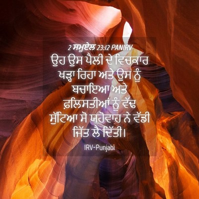 Picture 04 - 2 ਸਮੂਏਲ 23:12 PANIRV - ਉਹ ਉਸ ਪੈਲੀ ਦੇ - Bible Verse Picture