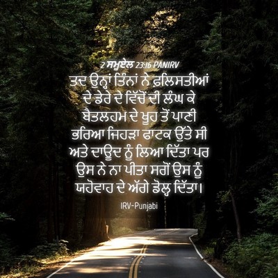 Picture 04 - 2 ਸਮੂਏਲ 23:16 PANIRV - ਤਦ ਉਨ੍ਹਾਂ ਤਿੰਨਾਂ - Bible Verse Picture