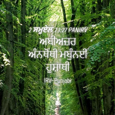 Picture 04 - 2 ਸਮੂਏਲ 23:27 PANIRV - ਅਬੀਅਜ਼ਰ ਅੰਨਥੋਥੀ - Bible Verse Picture
