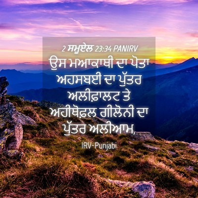 Picture 04 - 2 ਸਮੂਏਲ 23:34 PANIRV - ਉਸ ਮਆਕਾਥੀ ਦਾ ਪੋਤਾ - Bible Verse Picture
