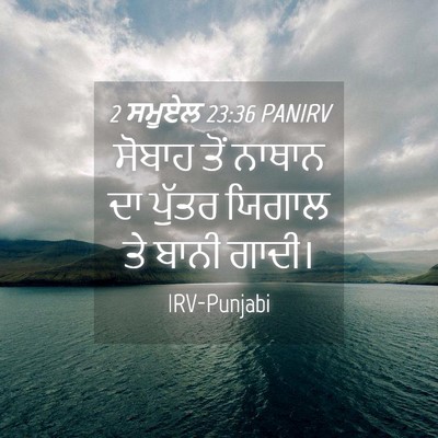 Picture 04 - 2 ਸਮੂਏਲ 23:36 PANIRV - ਸੋਬਾਹ ਤੋਂ ਨਾਥਾਨ ਦਾ - Bible Verse Picture