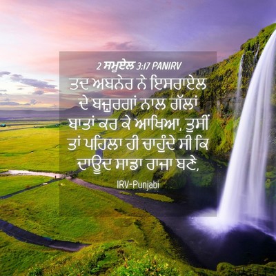 Picture 04 - 2 ਸਮੂਏਲ 3:17 PANIRV - ਤਦ ਅਬਨੇਰ ਨੇ ਇਸਰਾਏਲ - Bible Verse Picture