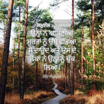 Picture 04 - 2 ਸਮੂਏਲ 5:21 PANIRV - ਉਨ੍ਹਾਂ ਨੇ ਆਪਣੀਆਂ - Bible Verse Picture