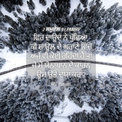 Picture 04 - 2 ਸਮੂਏਲ 9:1 PANIRV - ਫਿਰ ਦਾਊਦ ਨੇ ਪੁੱਛਿਆ, - Bible Verse Picture