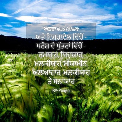Picture 04 - ਅਜ਼ਰਾ 10:25 PANIRV - ਅਤੇ ਇਸਰਾਏਲ ਵਿੱਚੋਂ - - Bible Verse Picture
