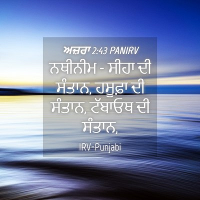 Picture 04 - ਅਜ਼ਰਾ 2:43 PANIRV - ਨਥੀਨੀਮ - ਸੀਹਾ ਦੀ - Bible Verse Picture
