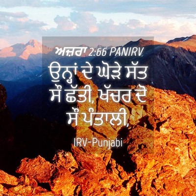 Picture 04 - ਅਜ਼ਰਾ 2:66 PANIRV - ਉਨ੍ਹਾਂ ਦੇ ਘੋੜੇ ਸੱਤ - Bible Verse Picture