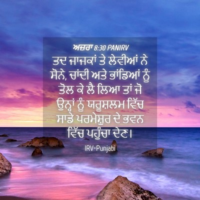 Picture 04 - ਅਜ਼ਰਾ 8:30 PANIRV - ਤਦ ਜਾਜਕਾਂ ਤੇ - Bible Verse Picture