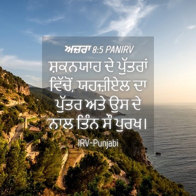 Picture 04 - ਅਜ਼ਰਾ 8:5 PANIRV - ਸ਼ਕਨਯਾਹ ਦੇ - Bible Verse Picture