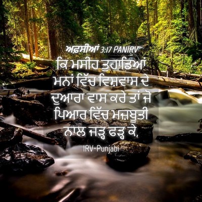 Picture 04 - ਅਫ਼ਸੀਆਂ 3:17 PANIRV - ਕਿ ਮਸੀਹ ਤੁਹਾਡਿਆਂ - Bible Verse Picture
