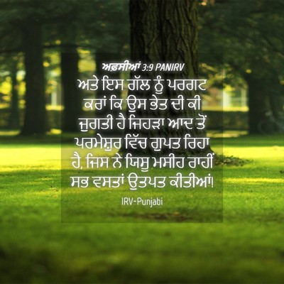 Picture 04 - ਅਫ਼ਸੀਆਂ 3:9 PANIRV - ਅਤੇ ਇਸ ਗੱਲ ਨੂੰ ਪਰਗਟ - Bible Verse Picture