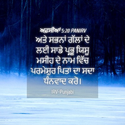 Picture 04 - ਅਫ਼ਸੀਆਂ 5:20 PANIRV - ਅਤੇ ਸਭਨਾਂ ਗੱਲਾਂ ਦੇ - Bible Verse Picture