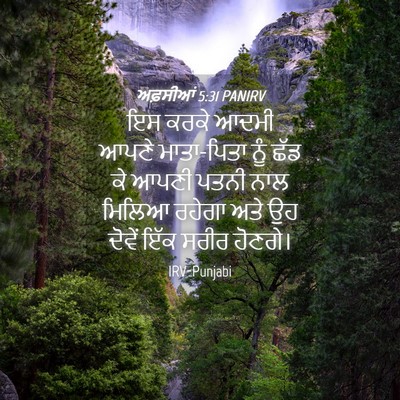 Picture 04 - ਅਫ਼ਸੀਆਂ 5:31 PANIRV - ਇਸ ਕਰਕੇ ਆਦਮੀ ਆਪਣੇ - Bible Verse Picture