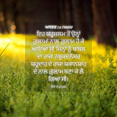 Picture 04 - ਅਸਤਰ 2:6 PANIRV - ਇਹ ਯਰੂਸ਼ਲਮ ਤੋਂ - Bible Verse Picture