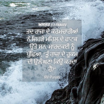 Picture 04 - ਅਸਤਰ 3:3 PANIRV - ਤਦ ਰਾਜਾ ਦੇ - Bible Verse Picture