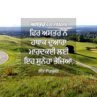 Picture 04 - ਅਸਤਰ 4:10 PANIRV - ਫਿਰ ਅਸਤਰ ਨੇ ਹਥਾਕ - Bible Verse Picture