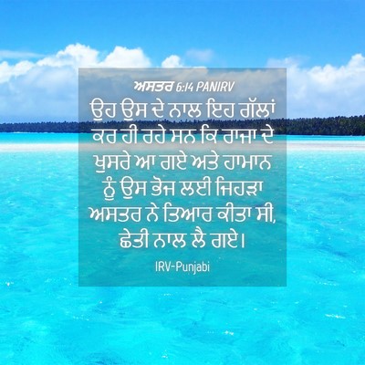 Picture 04 - ਅਸਤਰ 6:14 PANIRV - ਉਹ ਉਸ ਦੇ ਨਾਲ ਇਹ - Bible Verse Picture