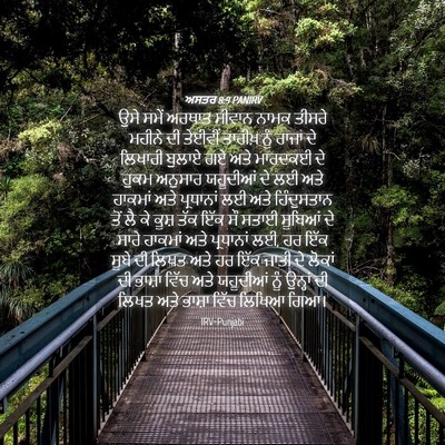 Picture 04 - ਅਸਤਰ 8:9 PANIRV - ਉਸੇ ਸਮੇਂ ਅਰਥਾਤ - Bible Verse Picture