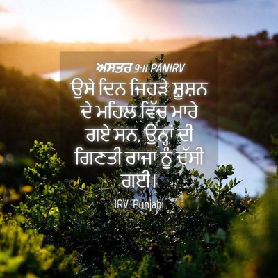 Picture 04 - ਅਸਤਰ 9:11 PANIRV - ਉਸੇ ਦਿਨ ਜਿਹੜੇ - Bible Verse Picture