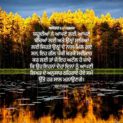 Picture 04 - ਅਸਤਰ 9:27 PANIRV - ਯਹੂਦੀਆਂ ਨੇ ਆਪਣੇ ਲਈ, - Bible Verse Picture