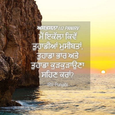 Picture 04 - ਅਸਤਸਨਾ 1:12 PANIRV - ਮੈਂ ਇਕੱਲਾ ਕਿਵੇਂ - Bible Verse Picture