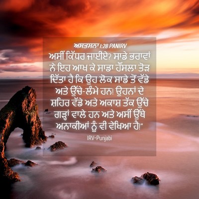 Picture 04 - ਅਸਤਸਨਾ 1:28 PANIRV - ਅਸੀਂ ਕਿੱਧਰ ਜਾਈਏ? - Bible Verse Picture